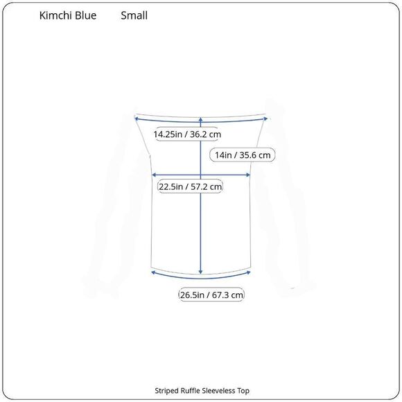 Urban Outfitters Kimchi Blue Tan Stripe Off The Shoulder Ruffle Top Small - Picture 16 of 16